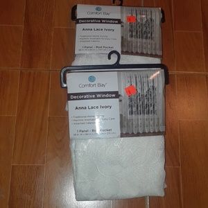 (2) Decorative curtains  IVORY